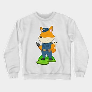 Fox Cop Microphone Police Crewneck Sweatshirt